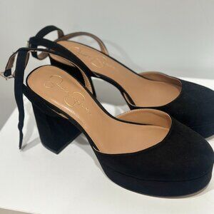 Jessica Simpson Strappy Platform Heels in Black Size 9.5